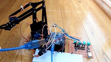 サーボモーターでロボットアームを動かしてみた　Arduino uno