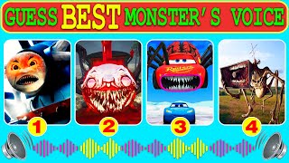 Guess Monster Voice Spider Thomas, Choo Choo Charles, McQueen Eater, Megahorn Coffin Dance