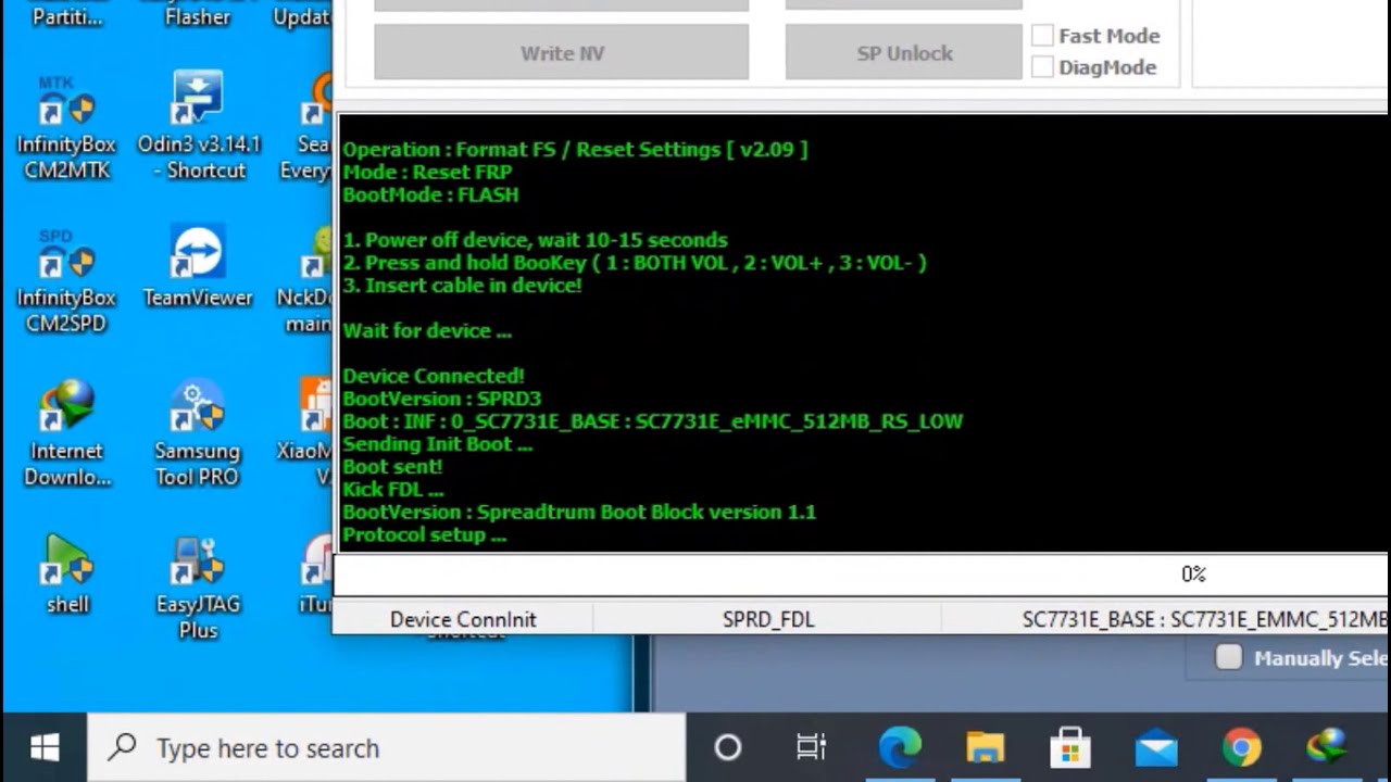 We A50 reset and frp cm2 or nck
