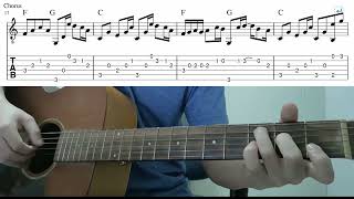 We Are The World (Michael Jackson) - Easy Fingerstyle Guitar Playthrough Tutorial With Tab