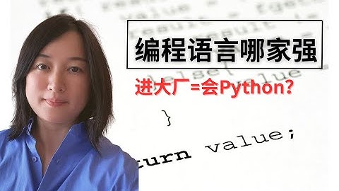 编程语言哪家强？Python到底是大厂通行证吗？｜Which Programming Language Rules? Is Python Really the Ticket to Big Tech?