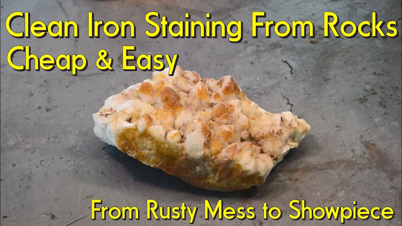 Cleaning Iron Staining From Quartz: Upgrade Your Rocks #quartz #rocks #lapidary #crystals #rockshow