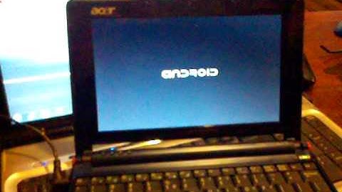 Android Donut OS on a laptop.