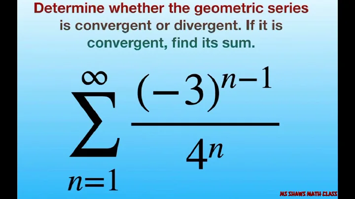 Determine if geometric series converges or diverges. If converges give sum.  ((-3)^(n-1))/4^n
