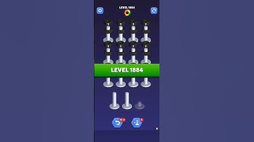 Nut Sort Level 1884 - Color Puzzle Game by Kiwi Fun #games #puzzle #NutSort #NutSortSolution