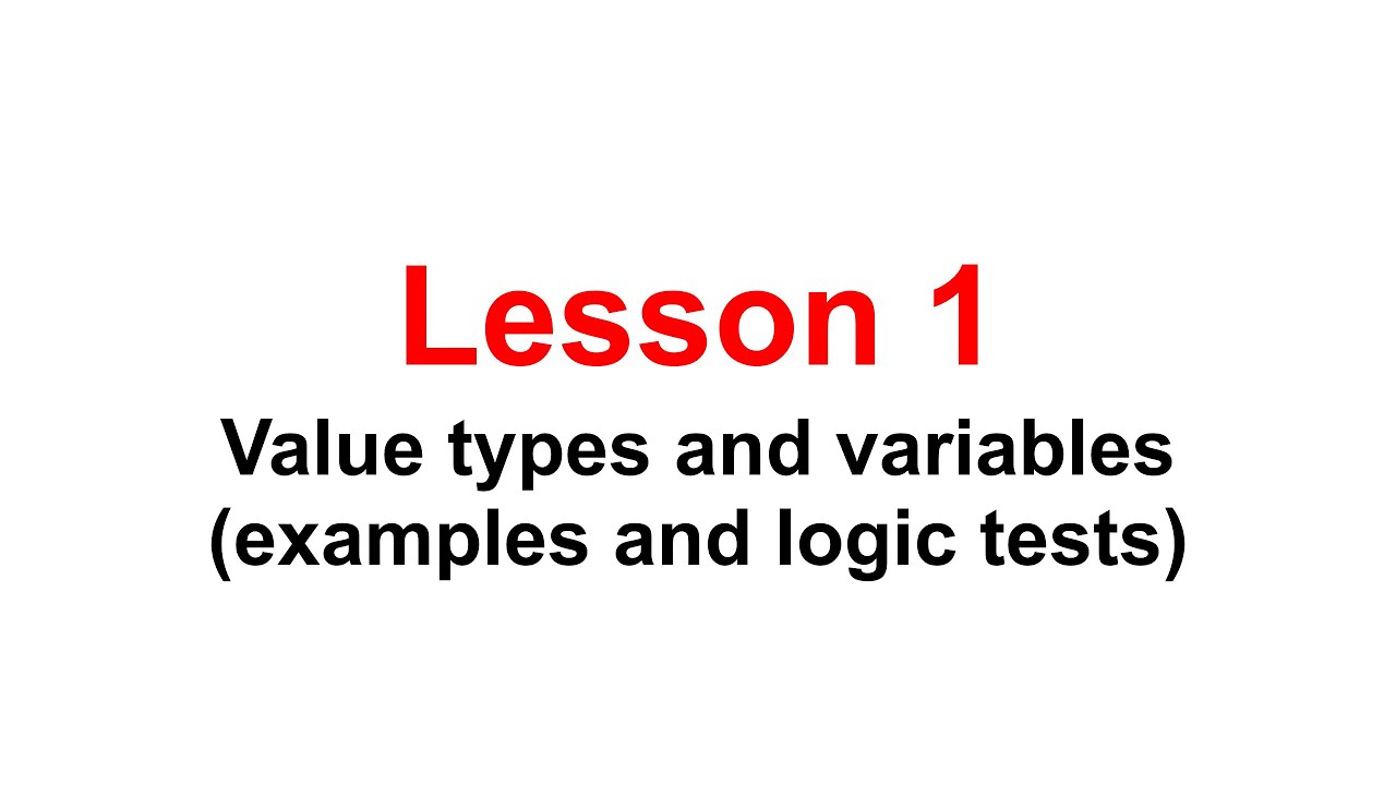 [Python - the basics] Lesson 1: Value types and variables (examples ...