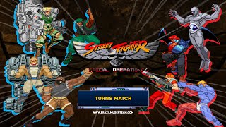 Street Fighter Spec Ops 4 players turns match Mugen