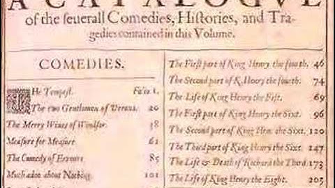 Shakespeare: The First Folio