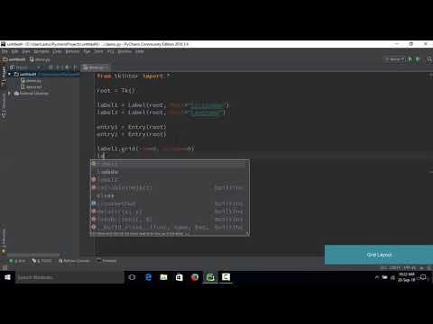 094 Tkinter Grid layout