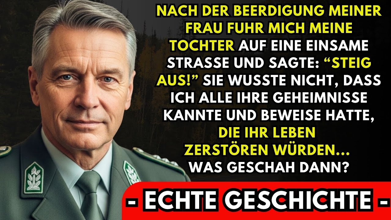 Am Tag der Beerdigung meiner Frau stand ich am offenen Grab, als meine eigene Tochter mich ungeduldig drängte: "Papa, wir müssen los!" Stunden später setzte sie mich mitten im Wald aus, nur um das...