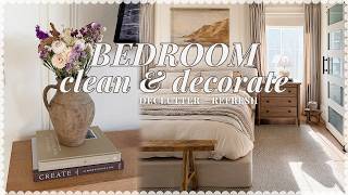 BEDROOM REFRESH! Spring clean + declutter + decorate with me!