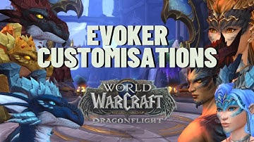 WoW Dragonflight (ALPHA) FULL Evoker Character Creation Customizations Options