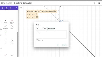 How to Solve Systems of Linear Equations by Graphing: Lesson 4-1, Ex3 (Geogebra) | Math Energy TV