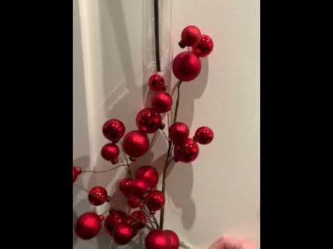 Raz 31" Red Ball Christmas Tree Spray F4202324