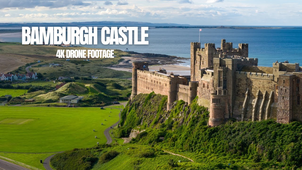 Bamburgh Castle: The Real Bebbanburg of The Last Kingdom. Drone Tour -  Compilation - Trips On Couch 