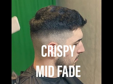 mens fade haircut for curly short hair l mid fade