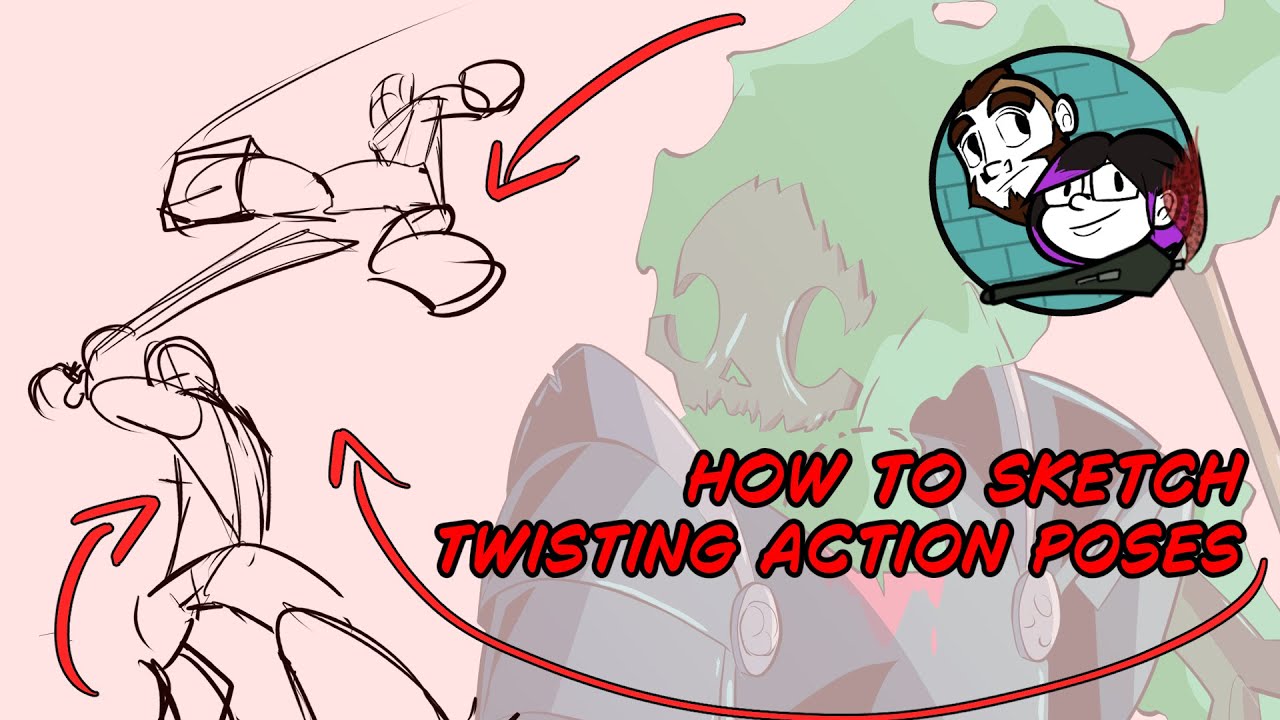 How To Draw Twisting anime poses (sketching tutorial) - YouTube