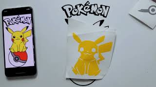 How to Make Sticker Pikachu Pokemon Cute With Cricut and Hand