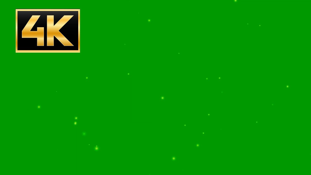4K Fireflies still particles effect on green screen Magic Romantic