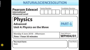 Edexcel IAL physics unit 4 June 18 Part 1