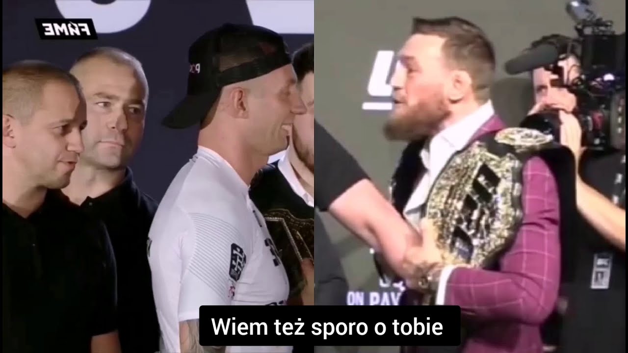 Krycha UFC vs Conor Mcgregor F2F (Ostra wymiana słów)