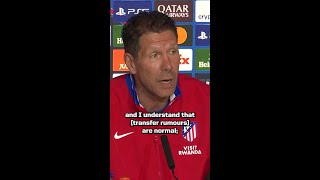 Simeone's not fazed by Julian Alvarez's exit links! #shorts #Football #AtleticoMadrid