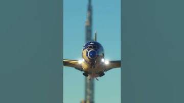 SCAT Airlines Boeing 737 flies with a stunning look in Dubai #aviation #airplane #shorts #avgeek