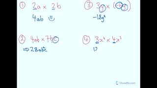 Multiplying and Dividing Algebraic Terms