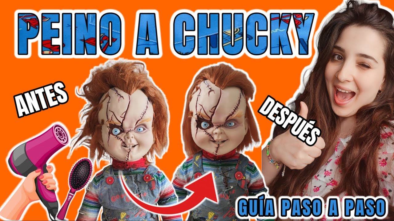 ¡GUÍA FÁCIL PARA PEINAR MUÑECOS Y FIGURAS! 🫧🪮 Peino a CHUCKY de NECA (Life Size) FUNCIONA!✨