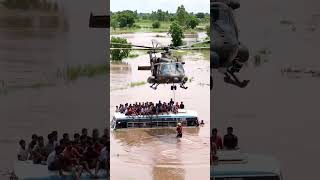 Helicopter Rescues Dozens From Submerged Bus in Deadly Floods #viral #shorts