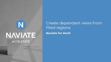 Create Quick Dependant Views from Filled Region in Revit with Naviate Accelerate