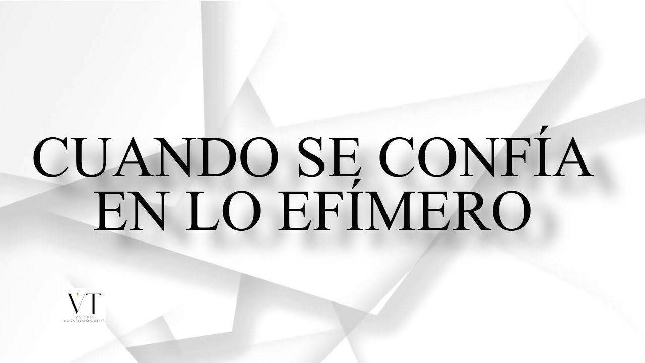 Micro Valores Transformadores: Cuando se Confía en lo Efímero.-