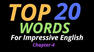 Top 20 Words In English Chapter- 4| Language Intro