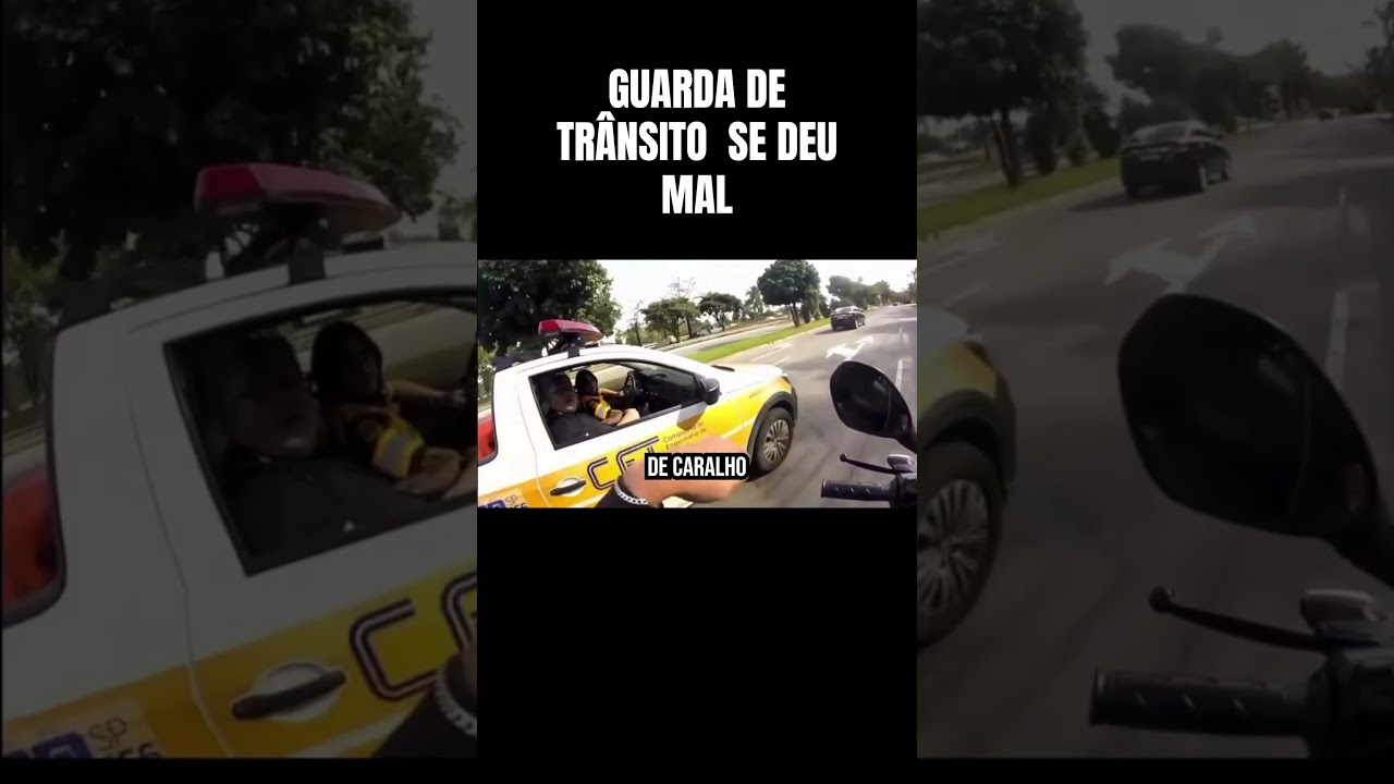 Deu ruim pro guarda de trânsito