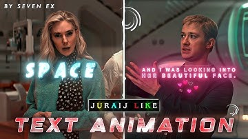 ‎Juriaz Inspired Text Animation On Alightmotion (Preset)