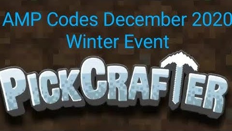 PickCrafter AMP Codes December 2020 | VERY EPIC TREASURES!
