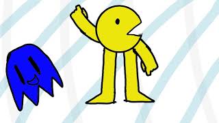 pac man with legs