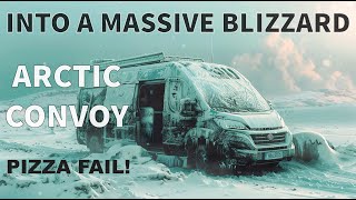 Riding Into a Massive Blizzard \& Whiteout Snow Storm in Heavy Snowfall. Van Life Winter Camping.