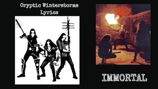 Immortal : Cryptic Winterstorms Lyrics