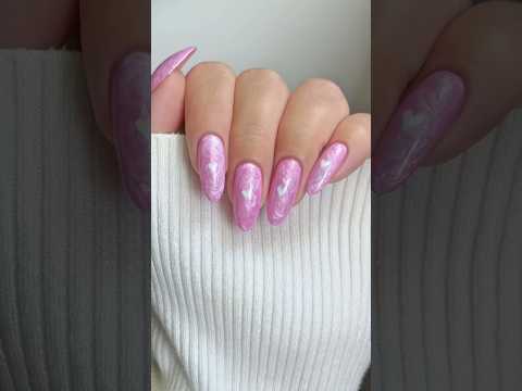 Pearly Magenta Swirl Nail Art Tutorial 💕✨