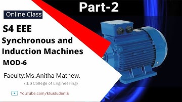 KTU Online Class for Synchronous and Induction Machines Module-6 Part-2 | S4 EEE