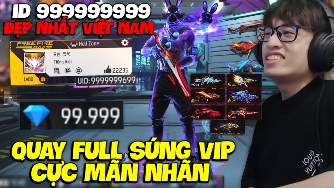 HÙNG AKIRA CHƠI LỚN NẠP 99999 KC NICK ID 9999999 ĐỘC NHẤT NÂNG M1014 LV 8 QUAY FULL SÚNG MÃN NHÃN