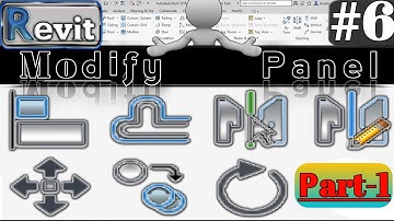 #6   How To Use Align, Offset, Mirror, Copy, Move & Rotate Command in Revit Modify Pannel Part 1