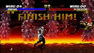 Mortal Kombat Trilogy: Smoke Human Fatality Babality Frendship Animality Brutality, N64 Y ARCADE