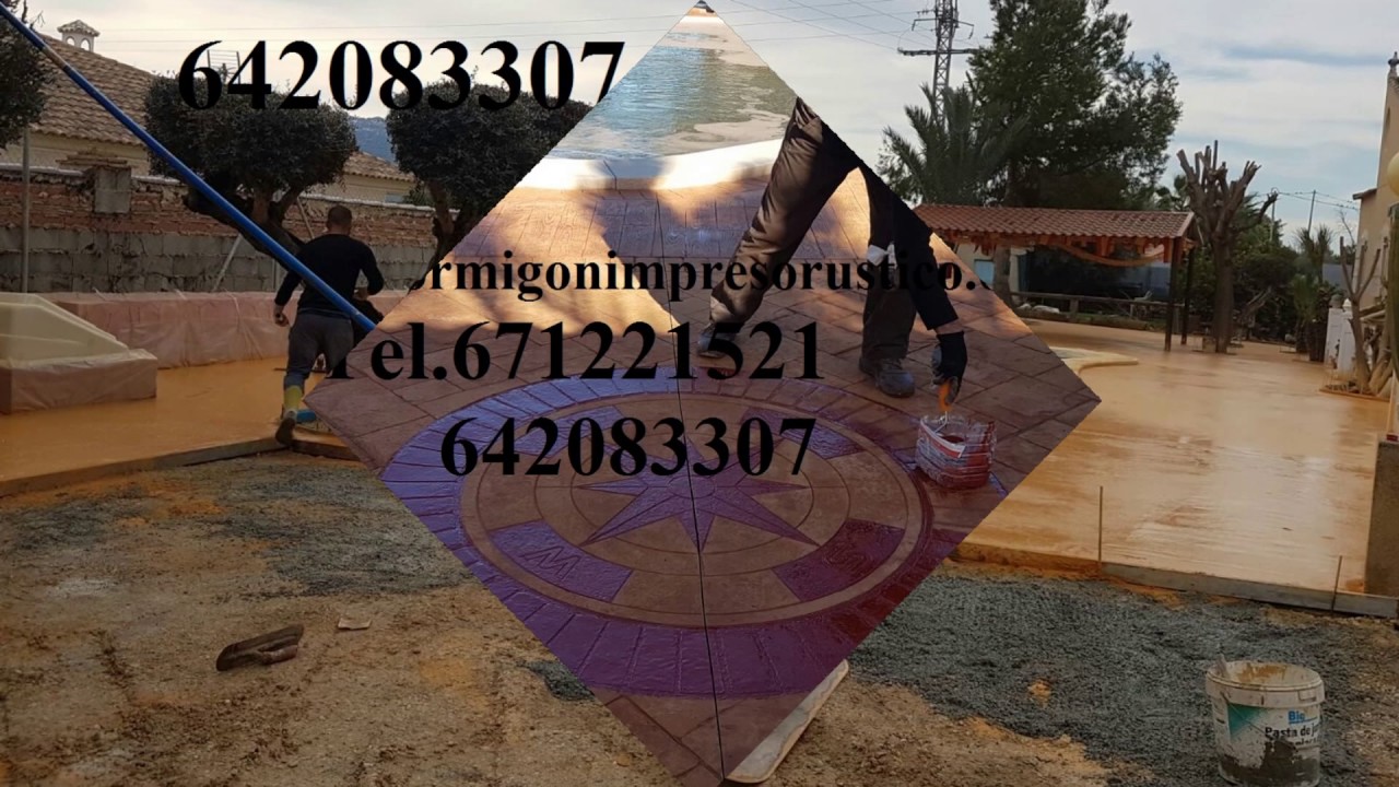 Ofertas y Precios Hormigon Impreso LA HURONA,Murcia Tel.671221521
