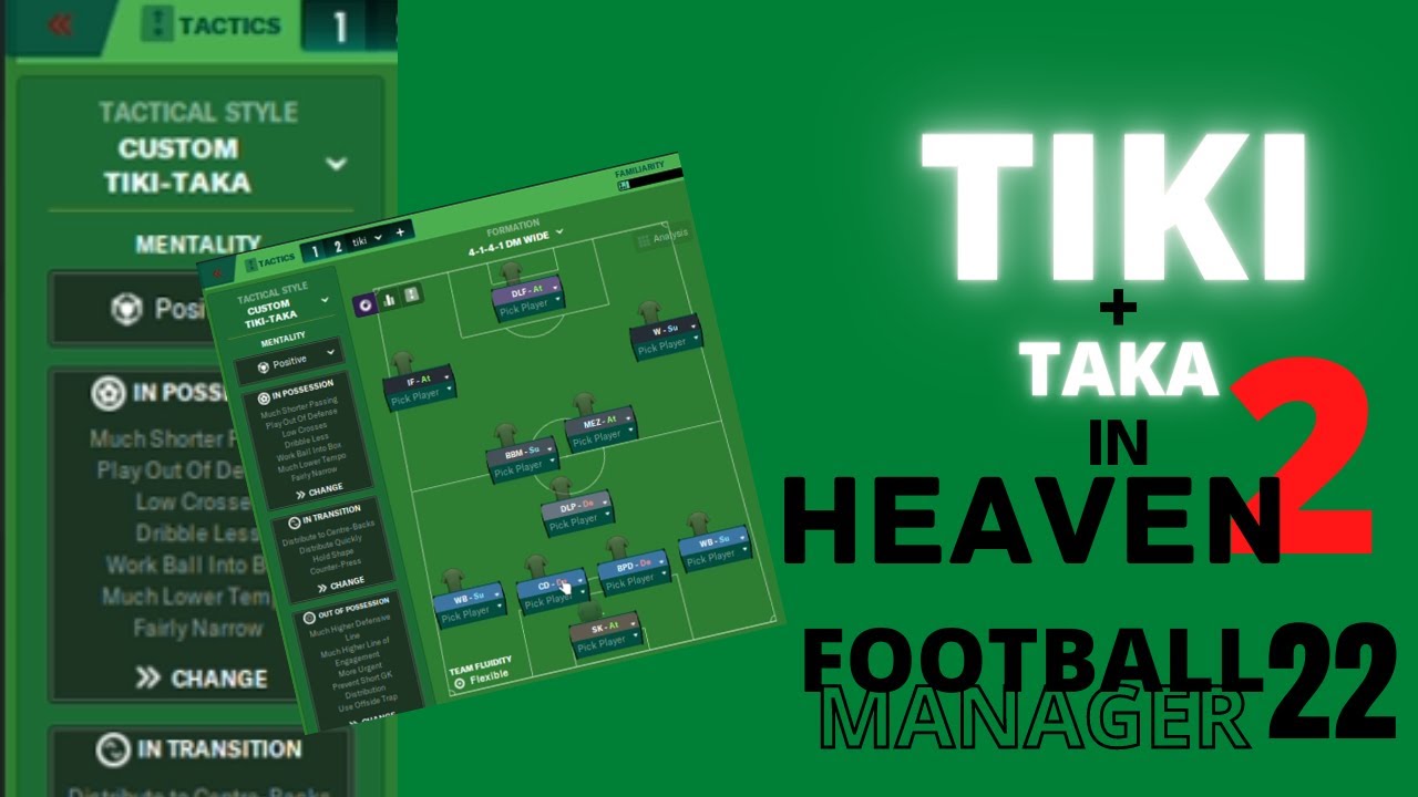 Best TikiTaka Tactics In Fm22 Part2 Trophy Winning Tactic ( Tiki