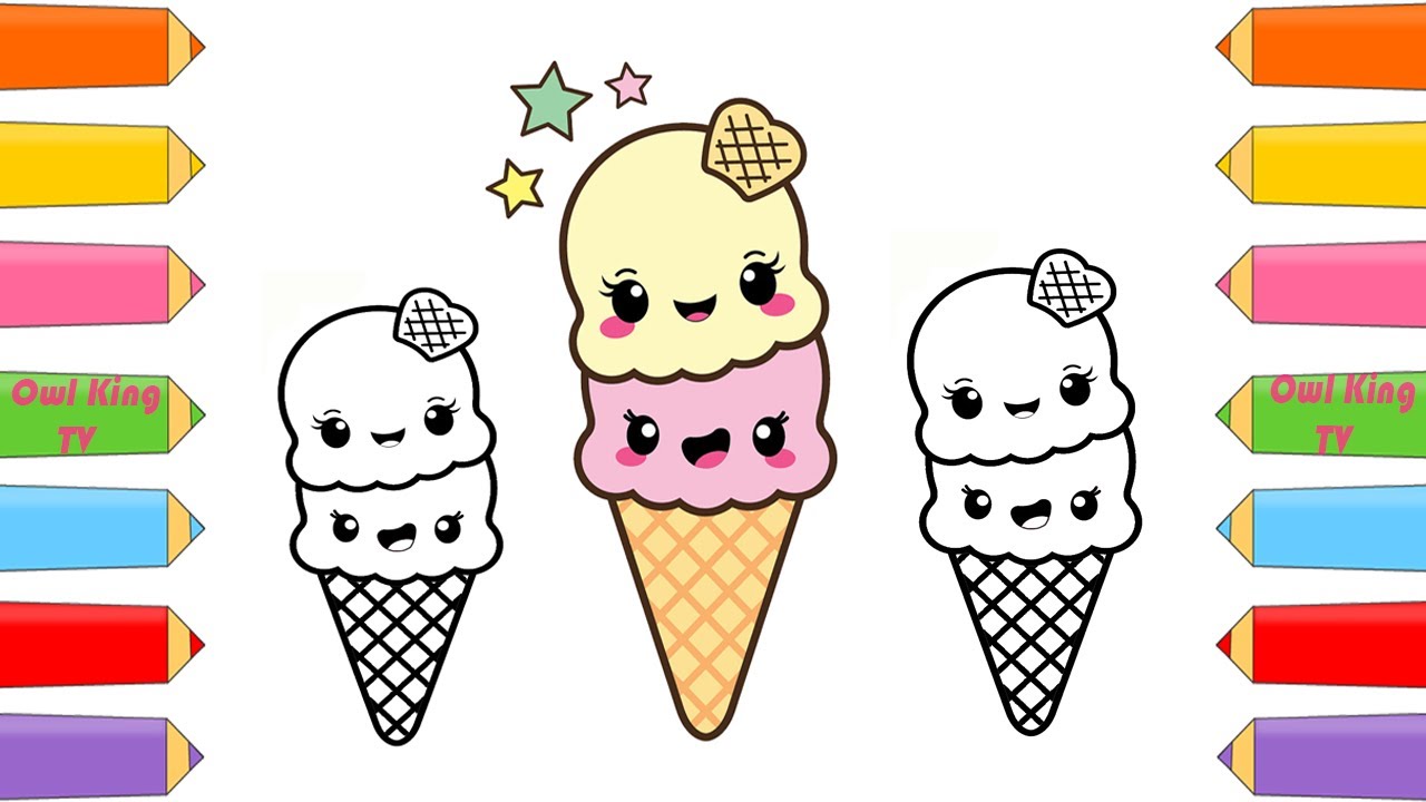 Download How to Draw Ice Cream | Coloring Pages and Animation ...