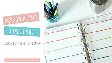 How do you plan a lesson fast?