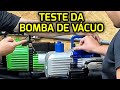 Testes na bomba de vácuo com a Mastercool