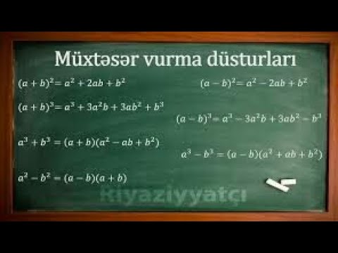 Müxtəsər vurma düsturları(ən sadə izah ilə)